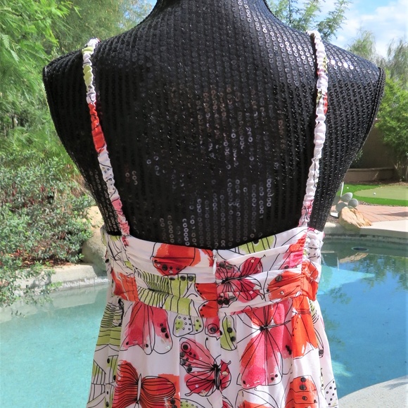 Nanette Lepore Silk Butterfly Dress Size 6 - Picture 5 of 7